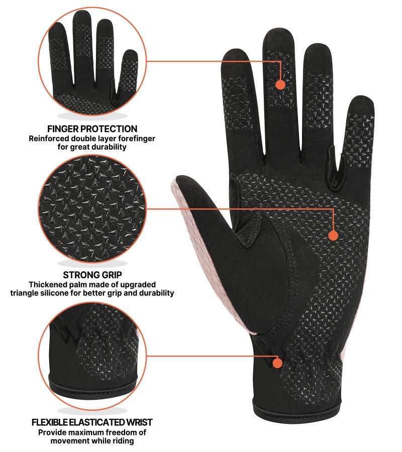 ChinFun Kids Horse Riding Gloves Equestrian Anti Slip Children Horseback Bike Gardening Fishing Cycling Outdoor Activities Riding Gloves Girls Boys Youth - Image 4